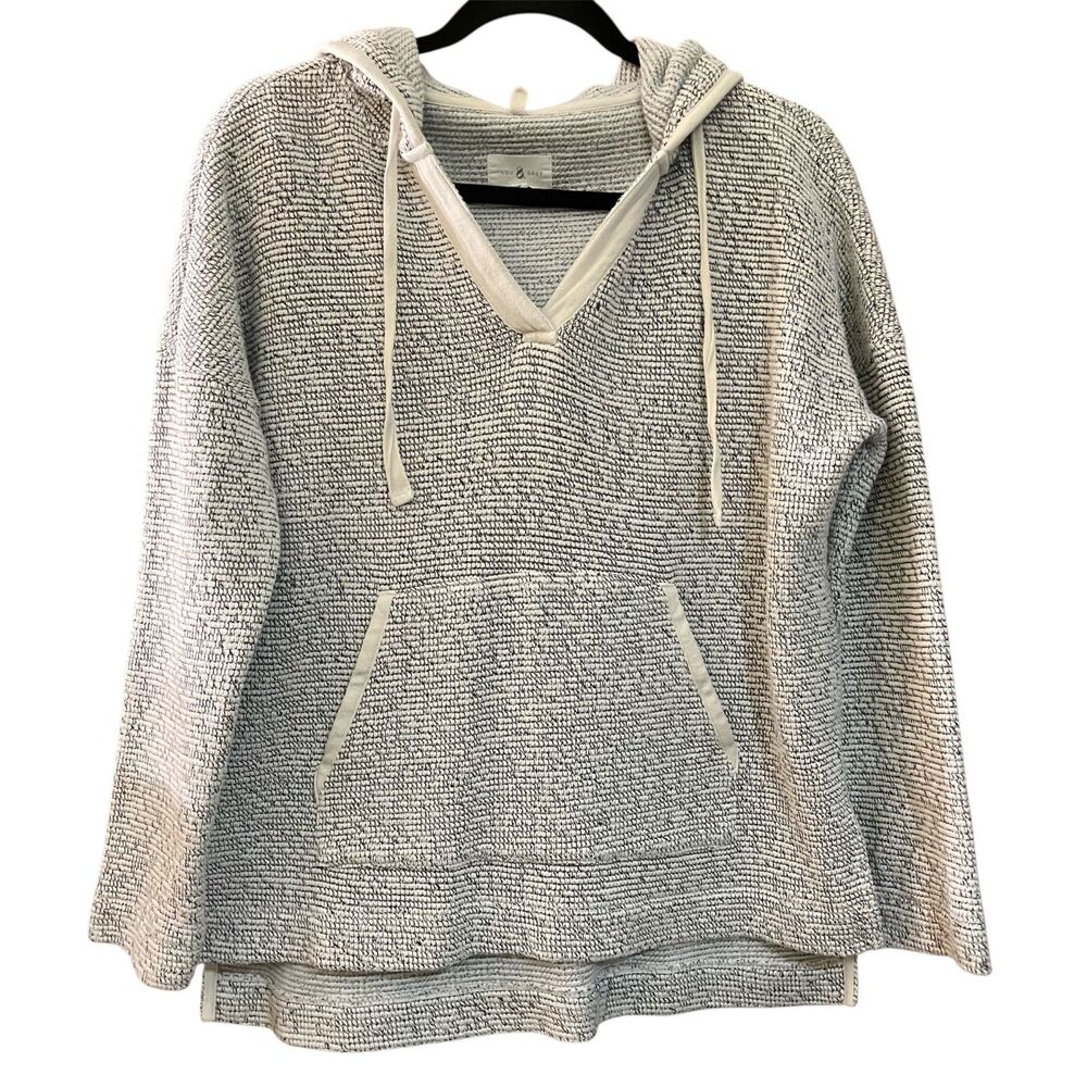 Lou & Grey marled knit baja style pullover hoodie